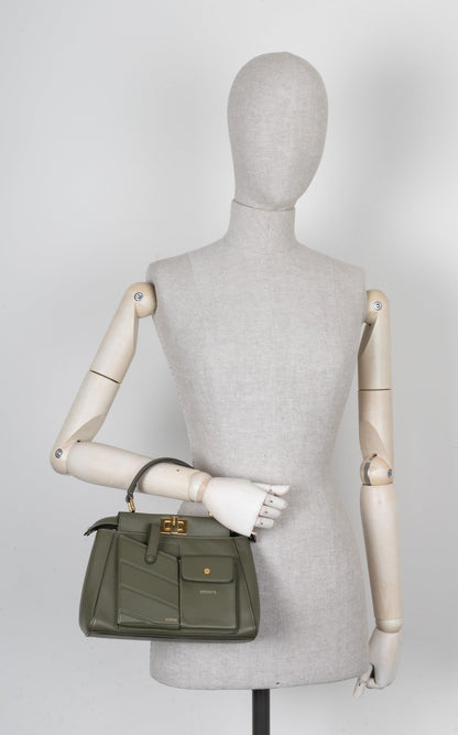 FENDI Mini Peekaboo Pocket Leather Green Rovelle Bags