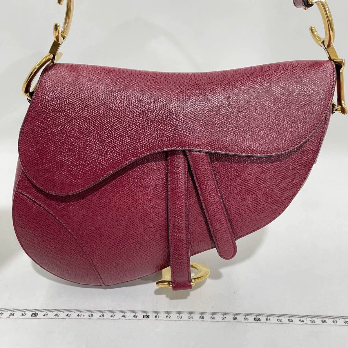 Dior Saddle Red Medium Grained Leather Shoulder Bag Rovelle Bags