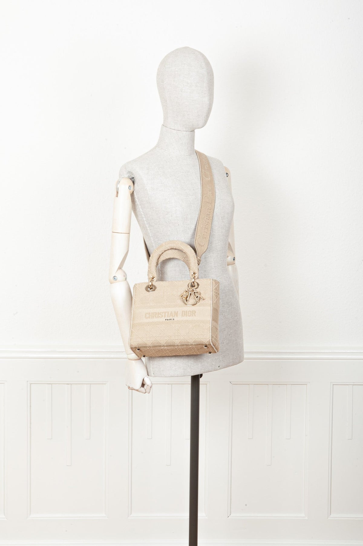 Dior Lady Dior Canvas Handbag Rovelle Bags