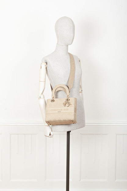 Dior Lady Dior Canvas Handbag Rovelle Bags