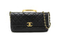Chanel Black Calfskin Leather Large Flap Bag with Handle Rovelle Bags
