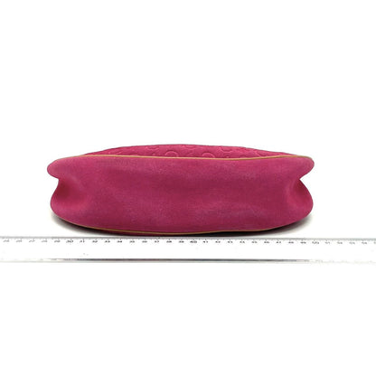 Celine Ava Hobo Pink Fuschia Suede Leather Shoulder Bag
