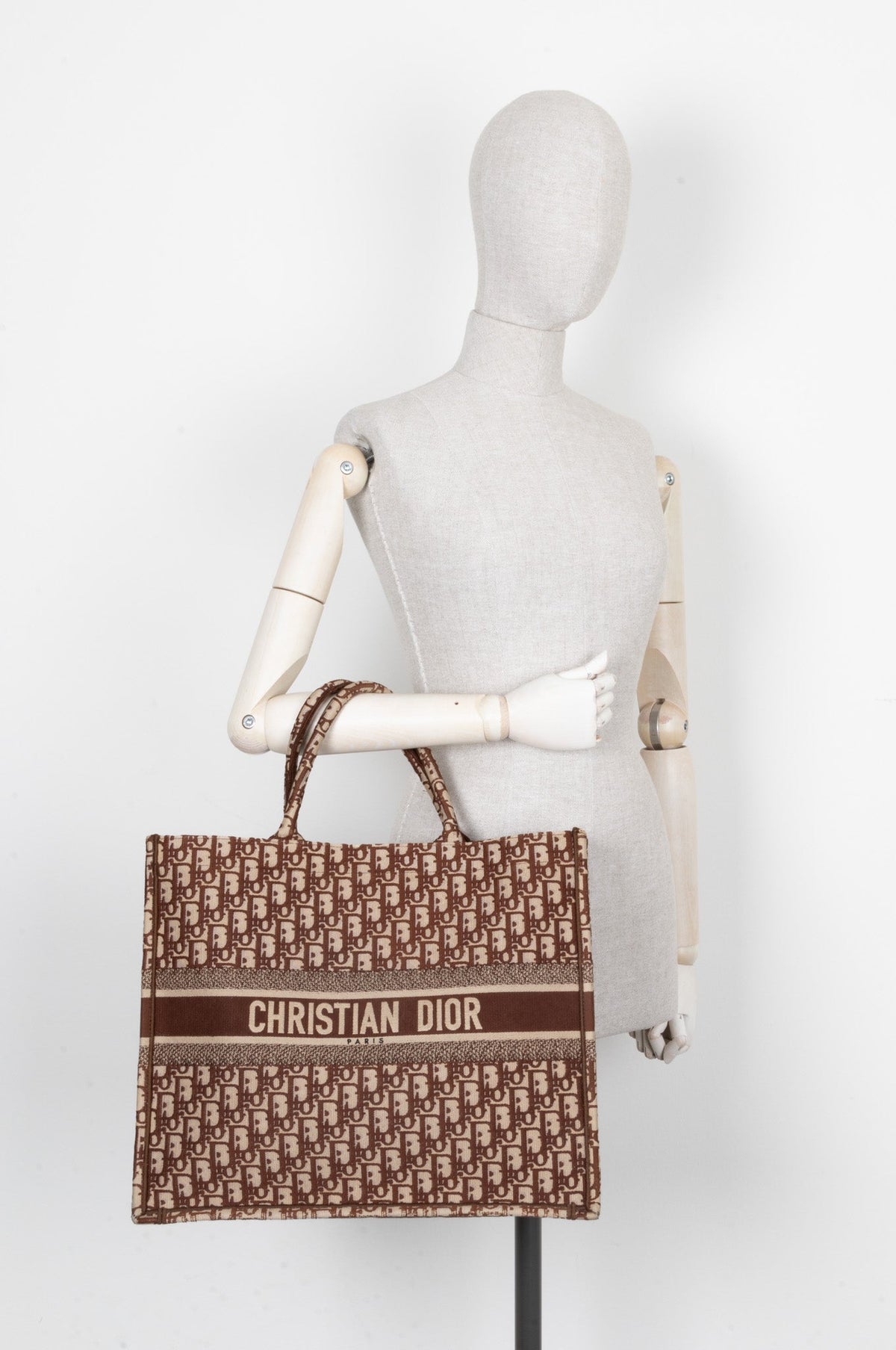 Christian Dior Book Tote Medium Oblique Brown Rovelle Bags