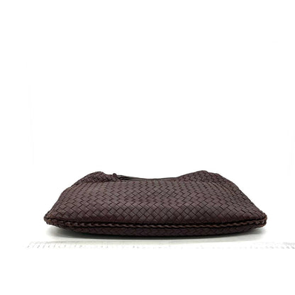 Bottega Veneta Intrecciato Hobo Bag Medium Burgundy Wine Color Lambskin leather