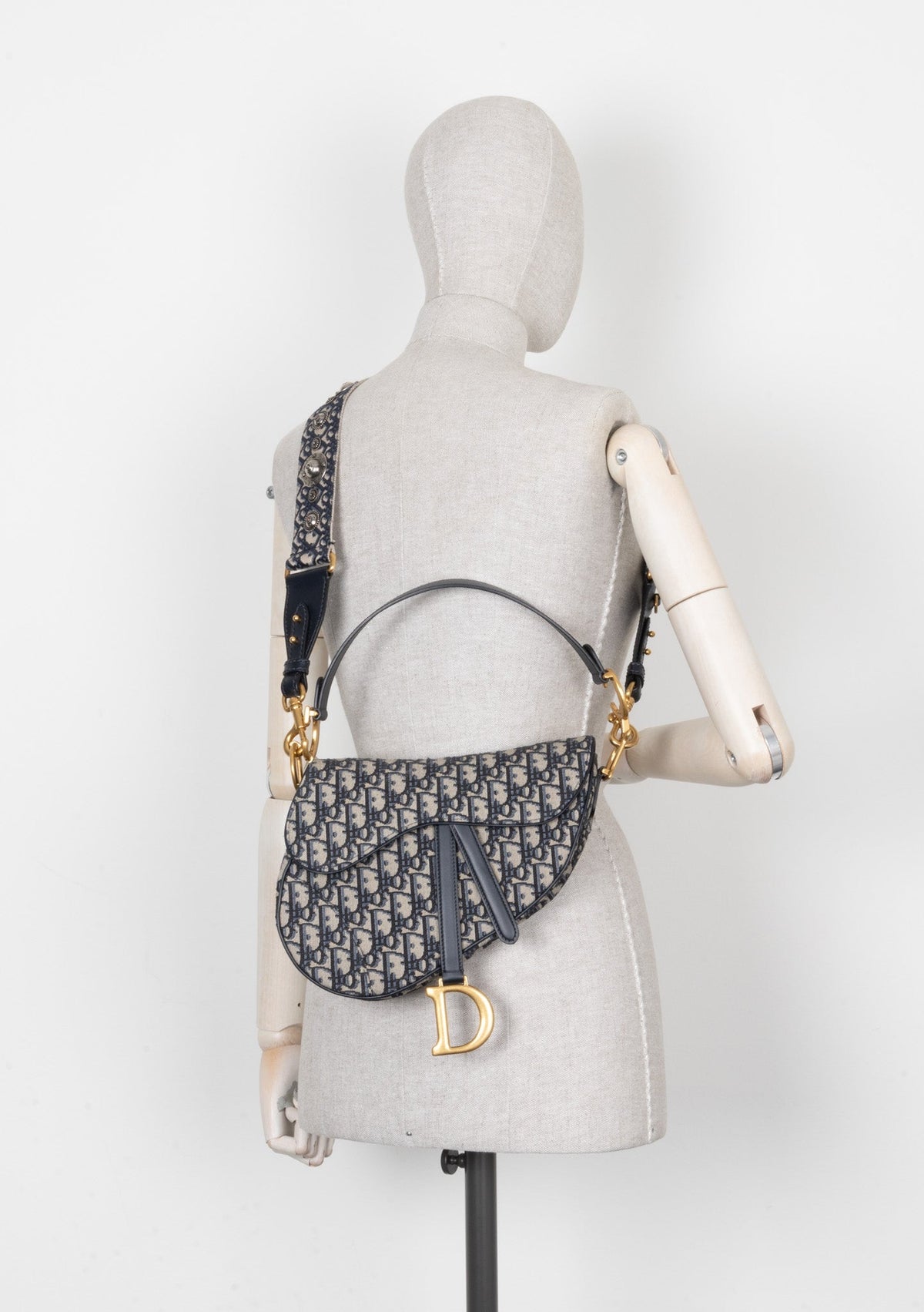 Christian Dior Saddle Bag Oblique Blue Rovelle Bags
