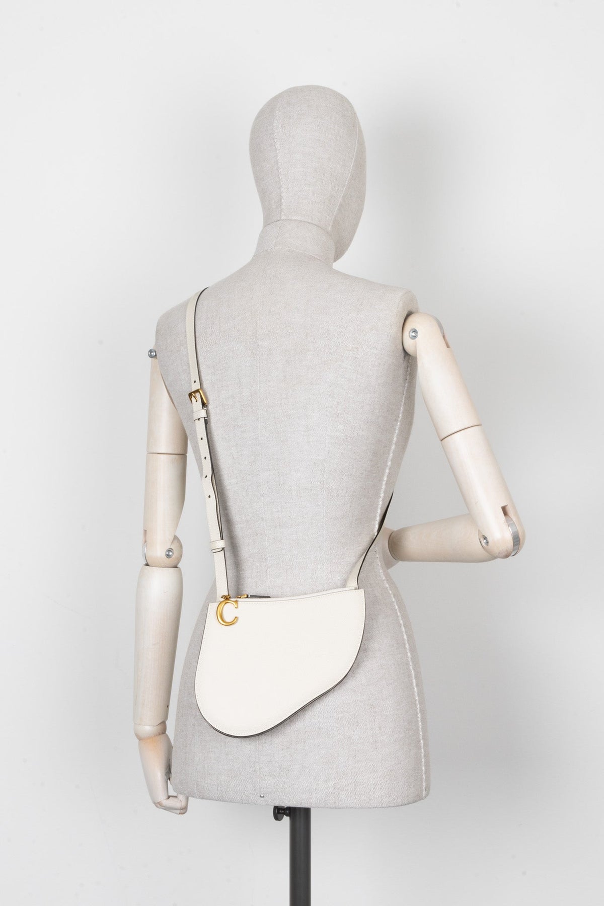 Chrisrtian Dior Saddle Trio Pouch White Leather Rovelle Bags