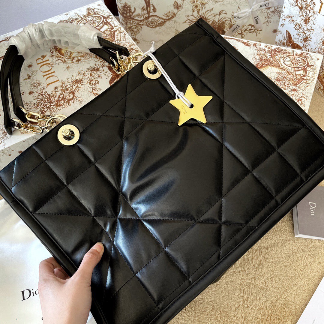 Dior Chain Leather Tote Bag Rovelle Bags