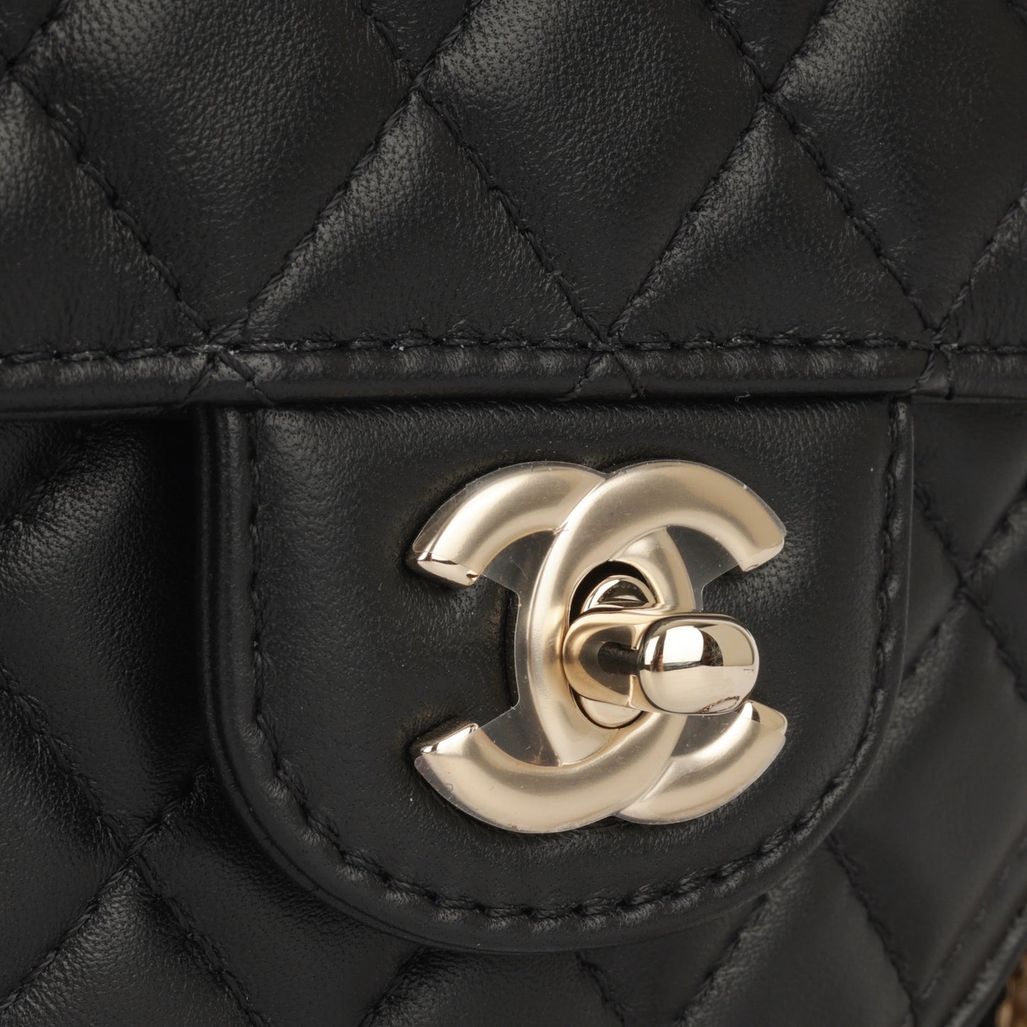 Chanel Luxury Lambskin Black Handbag Style 7 Rovelle Bags