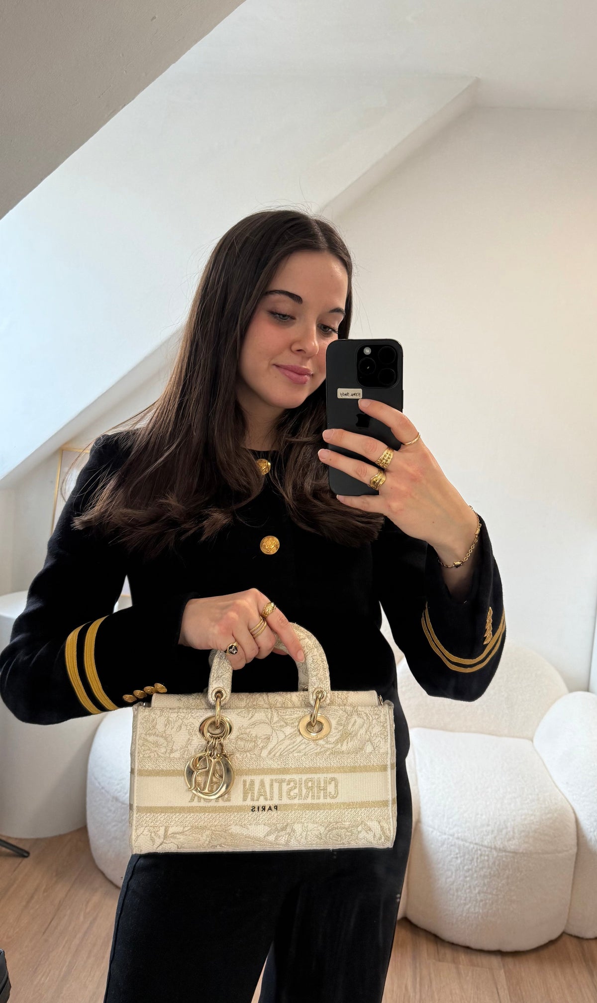 Christian Dior Lady D-Joy Bag In Beige Canvas Rovelle Bags