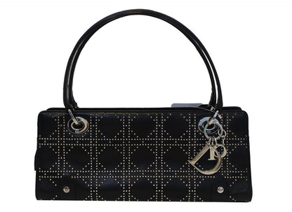 CHRISTIAN DIOR Black Studded Lady Dior Shoulder Bag Rovelle Bags