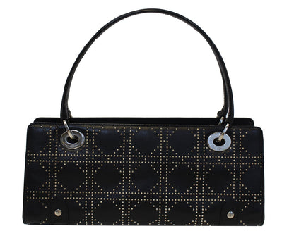 CHRISTIAN DIOR Black Studded Lady Dior Shoulder Bag Rovelle Bags
