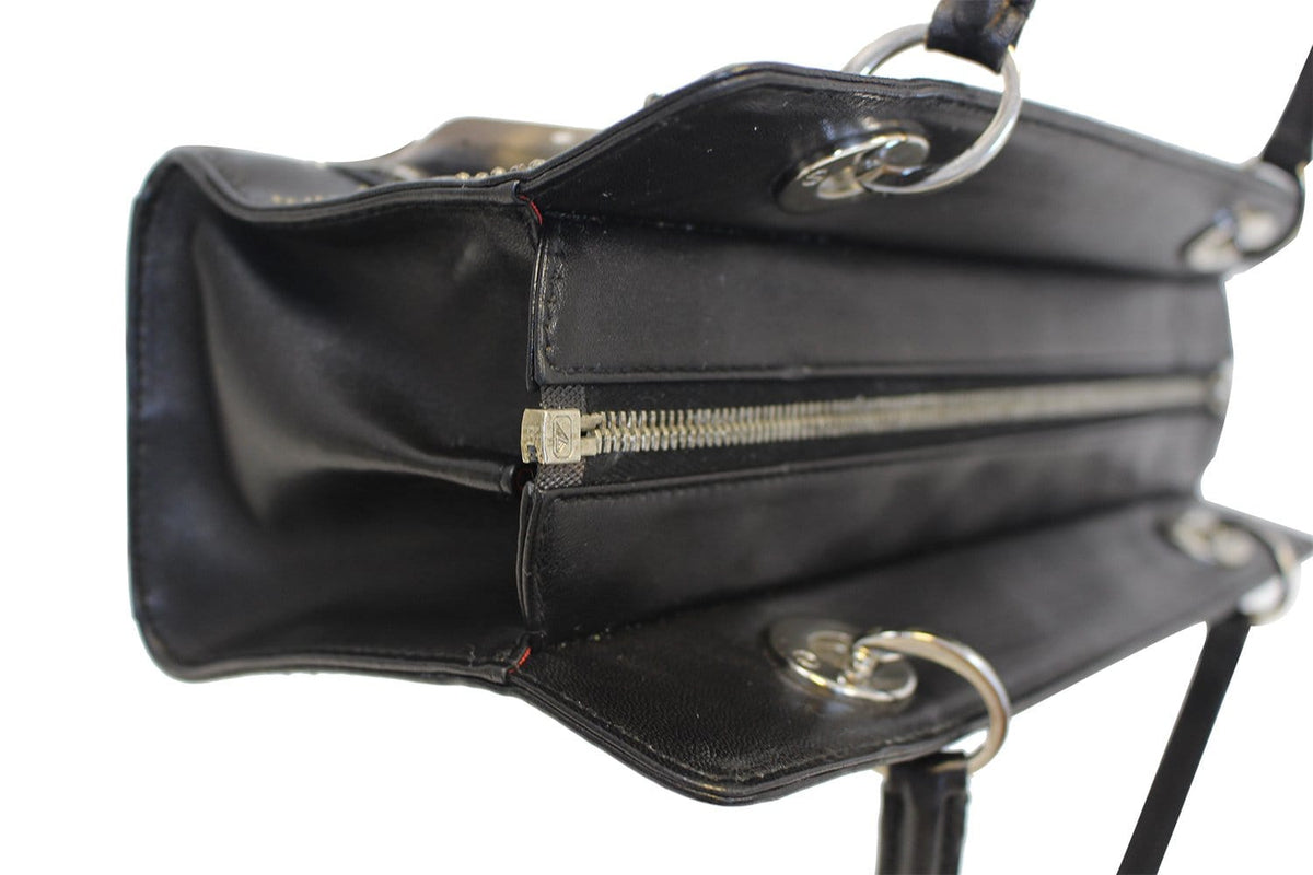CHRISTIAN DIOR Black Studded Lady Dior Shoulder Bag Rovelle Bags