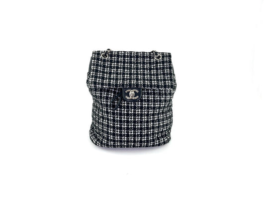 CHANEL Urban Spirit Tweed Black White Backpack Rovelle Bags