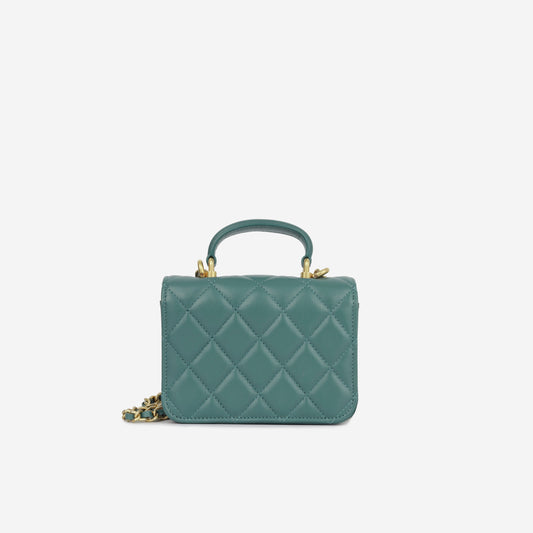 Chanel Micro Top Handle - Dark Teal Rovelle Bags