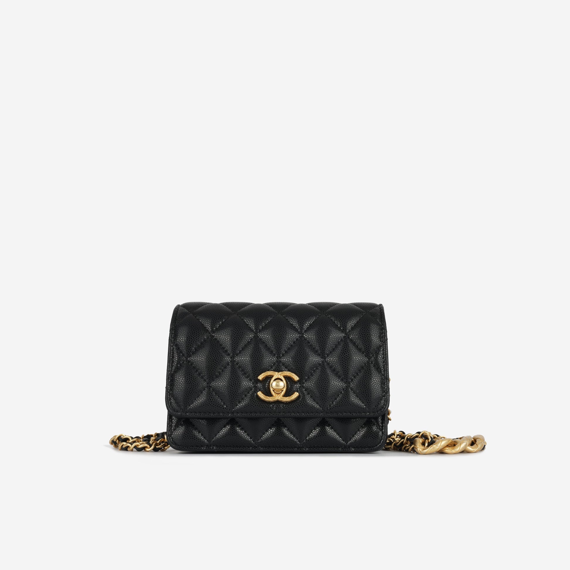 Chanel Luxury Lambskin Black Clutch Style 6 Rovelle Bags