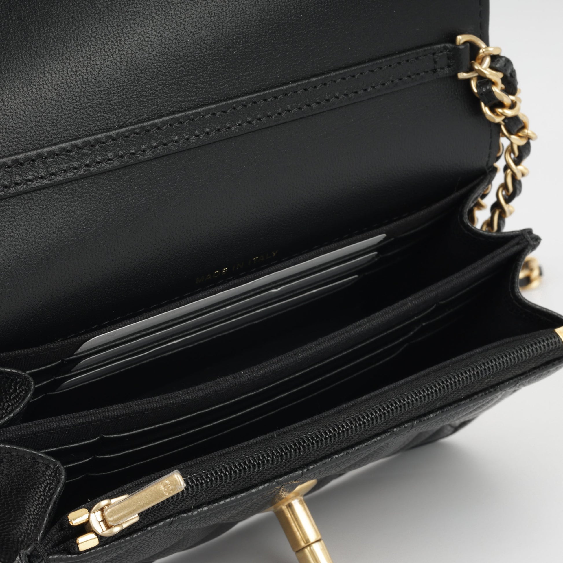 Chanel Luxury Lambskin Black Clutch Style 6 Rovelle Bags