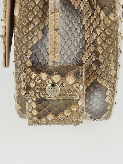 CHRISTIAN DIOR PERLE BRONZE PYTHON BAG Rovelle Bags