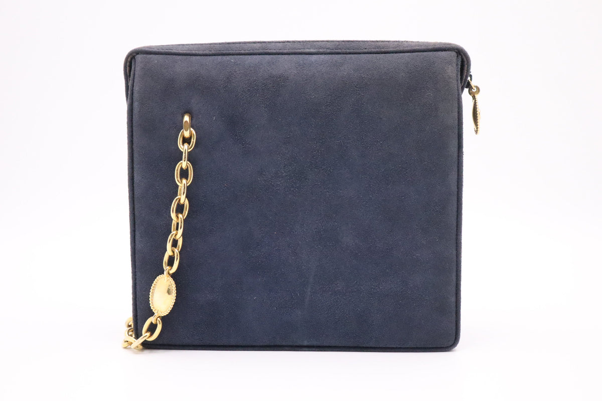 Dior Shoulder Bag in Blue Suede Rovelle Bags