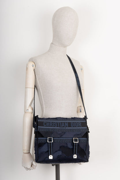 Christian Dior Diorcamp Messenger Camouflage Canvas Navy Black Rovelle Bags