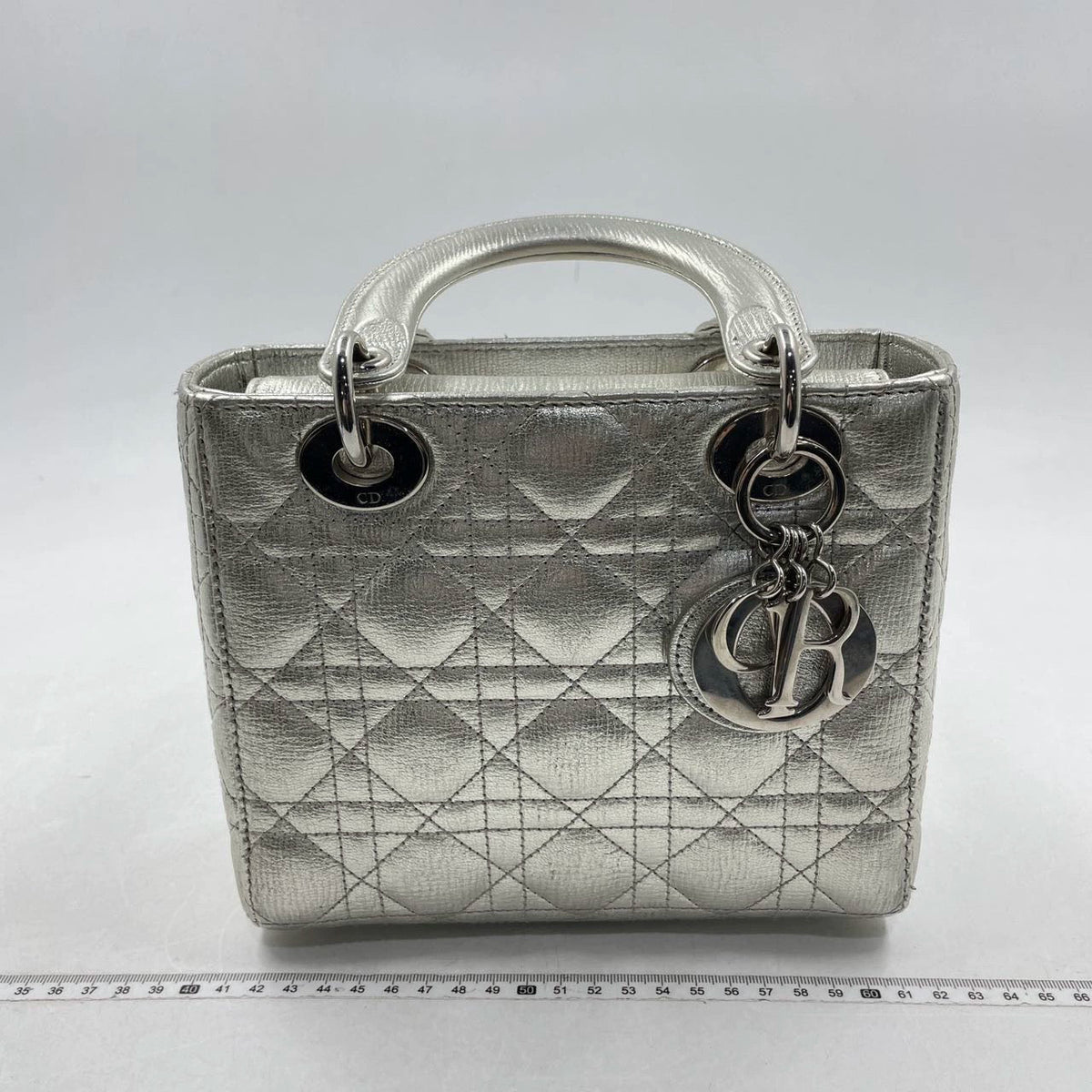 Lady Dior ABCdior Small Silver Cannage Lambskin Handbag Rovelle Bags