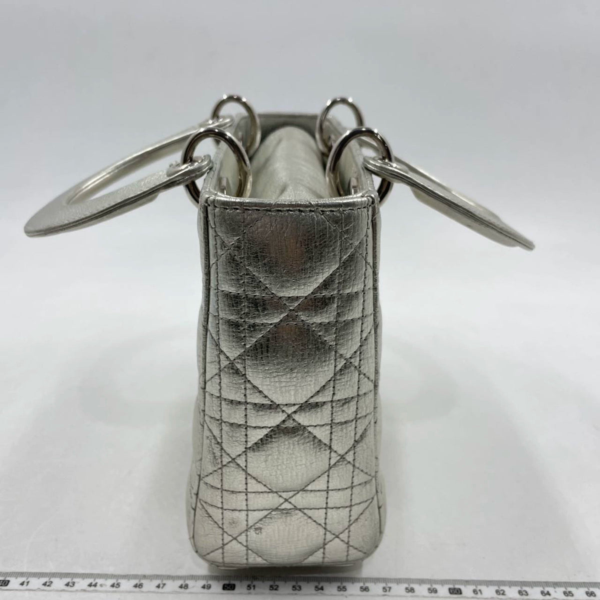 Lady Dior ABCdior Small Silver Cannage Lambskin Handbag Rovelle Bags