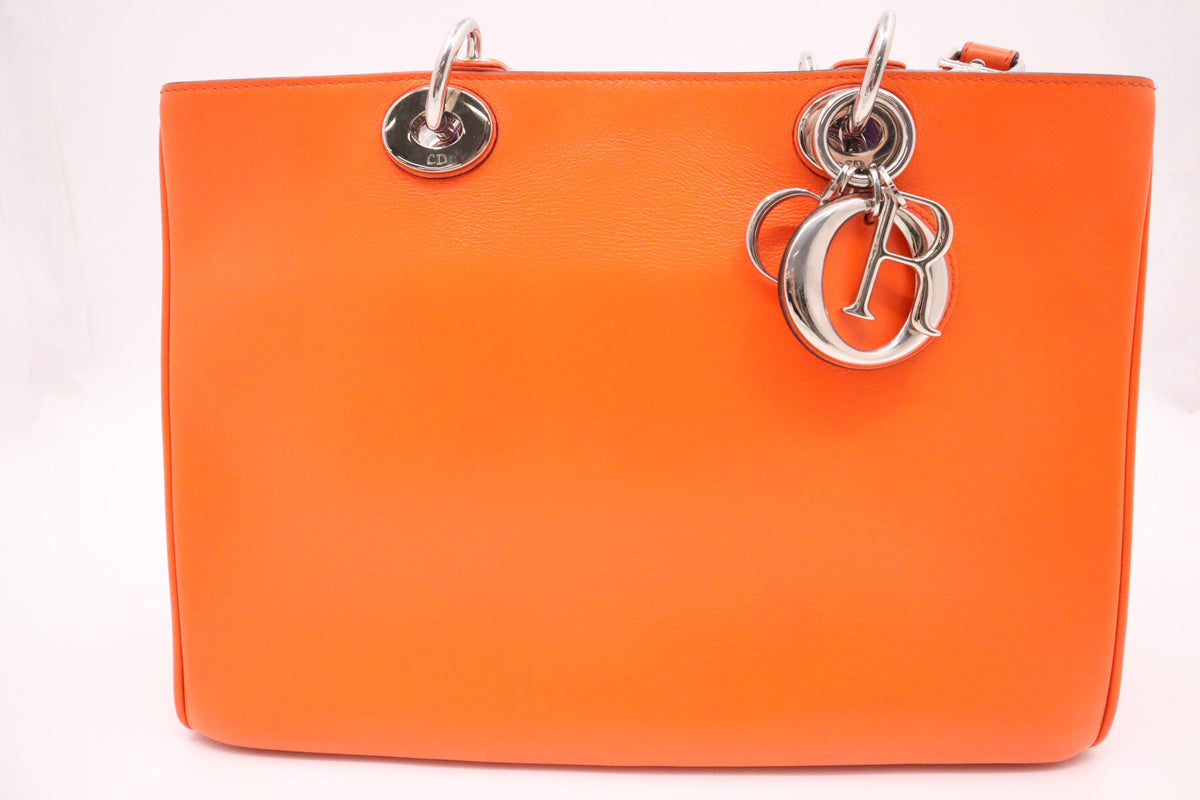 Dior Diorissimo 2-Way Bag in Orange Leather Rovelle Bags