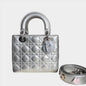 Lady Dior ABCdior Small Silver Cannage Lambskin Handbag Rovelle Bags