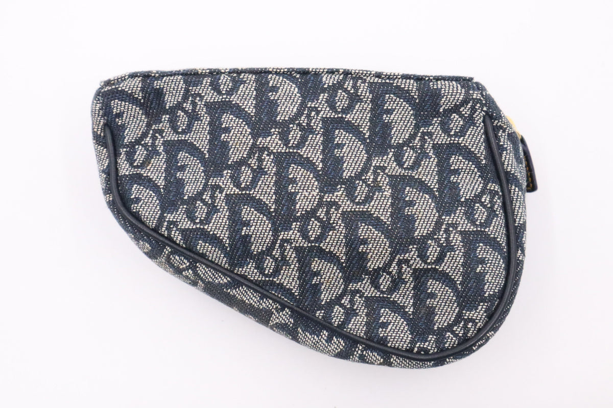 Dior Saddle Pouch in Blue Oblique Canvas Rovelle Bags