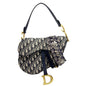 CHRISTIAN DIOR Saddle Oblique Jacquard Belt Crossbody Bag Navy Blue Rovelle Bags