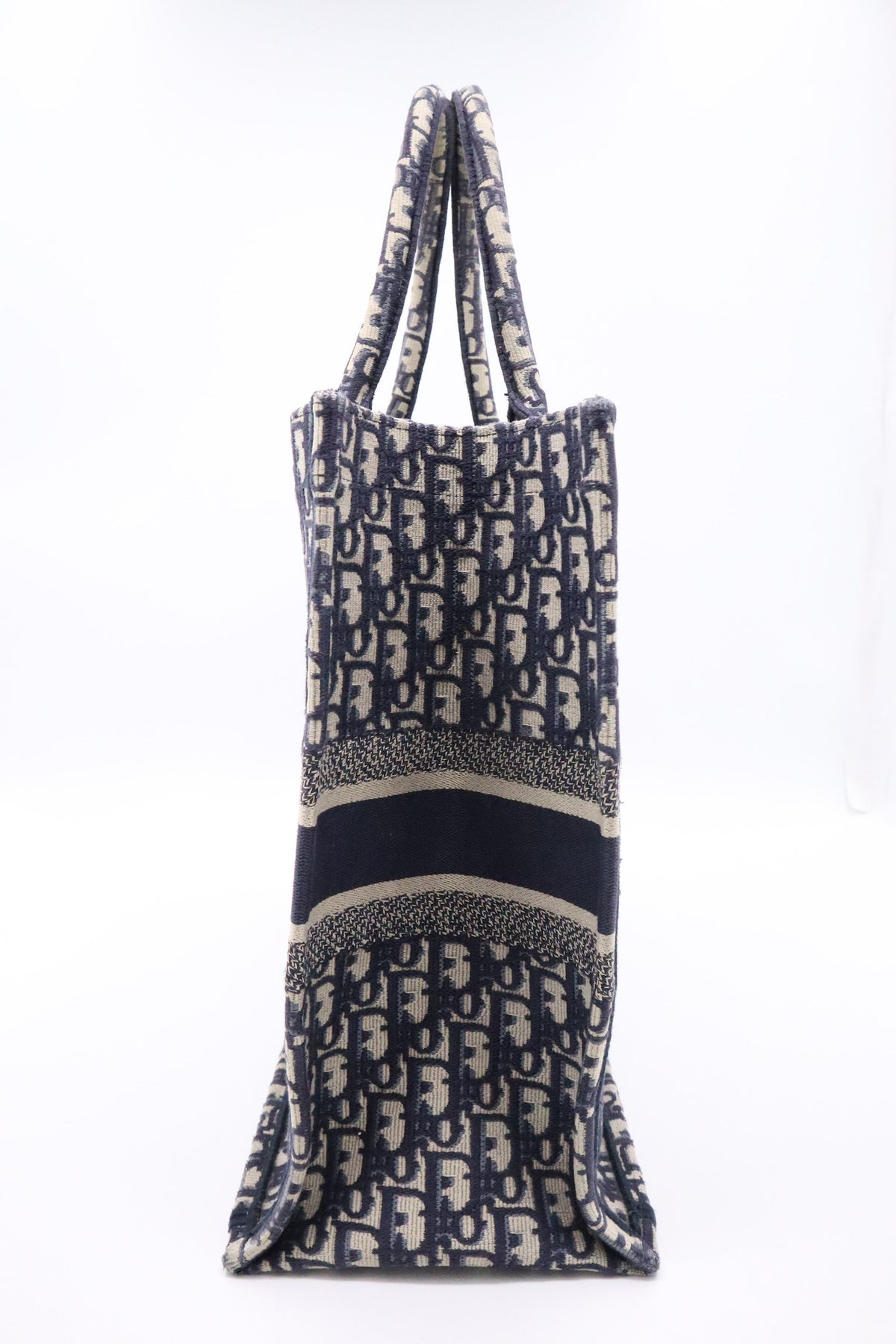 Dior Large Book Tote in Navy Oblique Embroidery Canvas Rovelle Bags