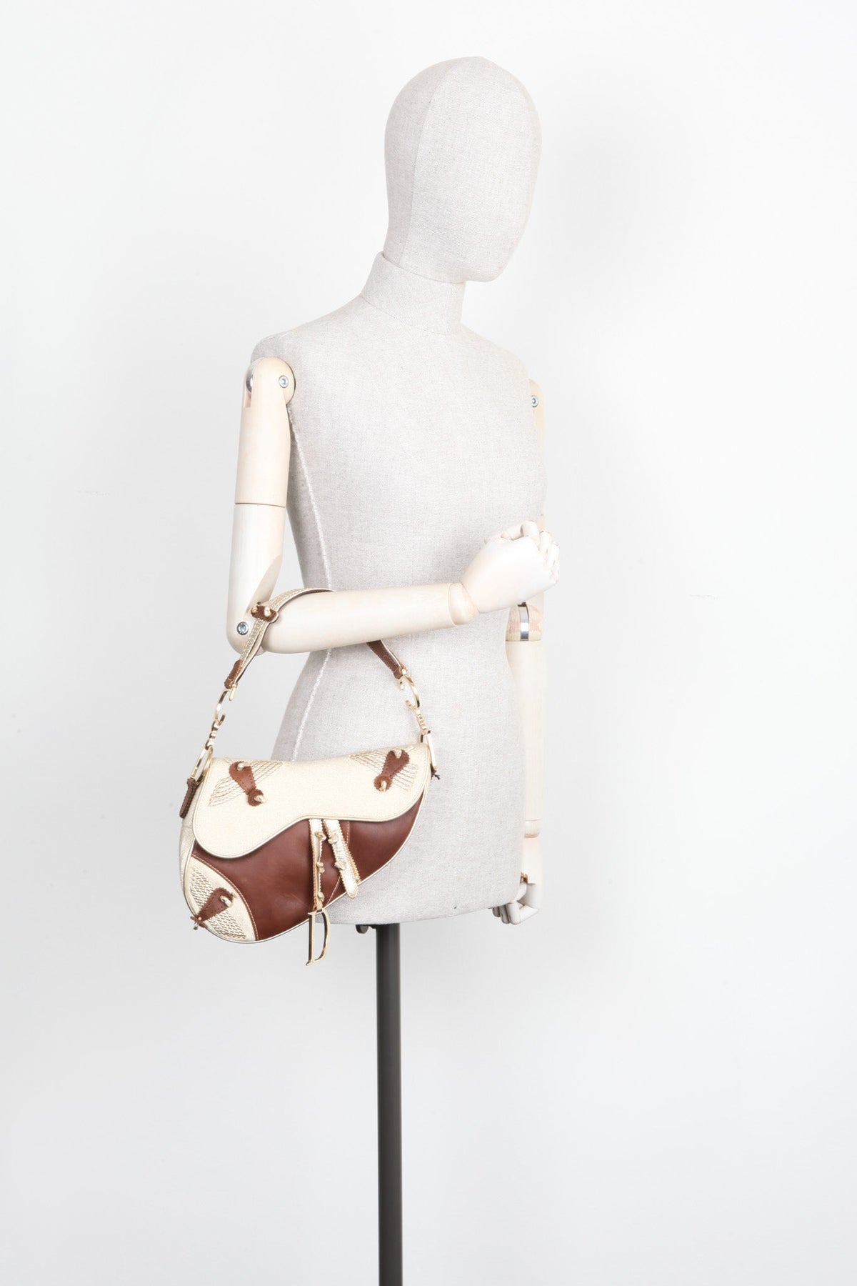 Christian Dior Saddle Bag Gold Brown Rovelle Bags