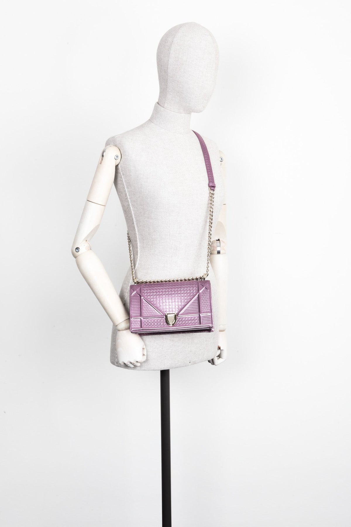 Christian Dior Diorama Bag Metallic Pink Rovelle Bags