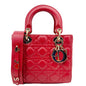 CHRISTIAN DIOR Lady Dior My ABCDior Small Cannage Leather Shoulder Bag Red Rovelle Bags