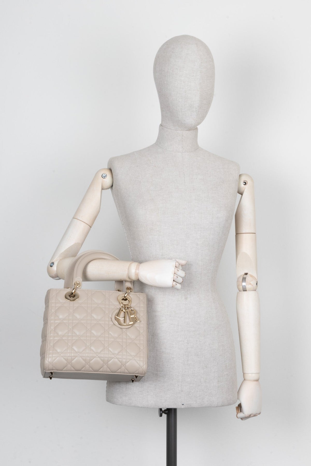 Dior Lady Dior Cannage Grey Handbag Cannage Rovelle Bags