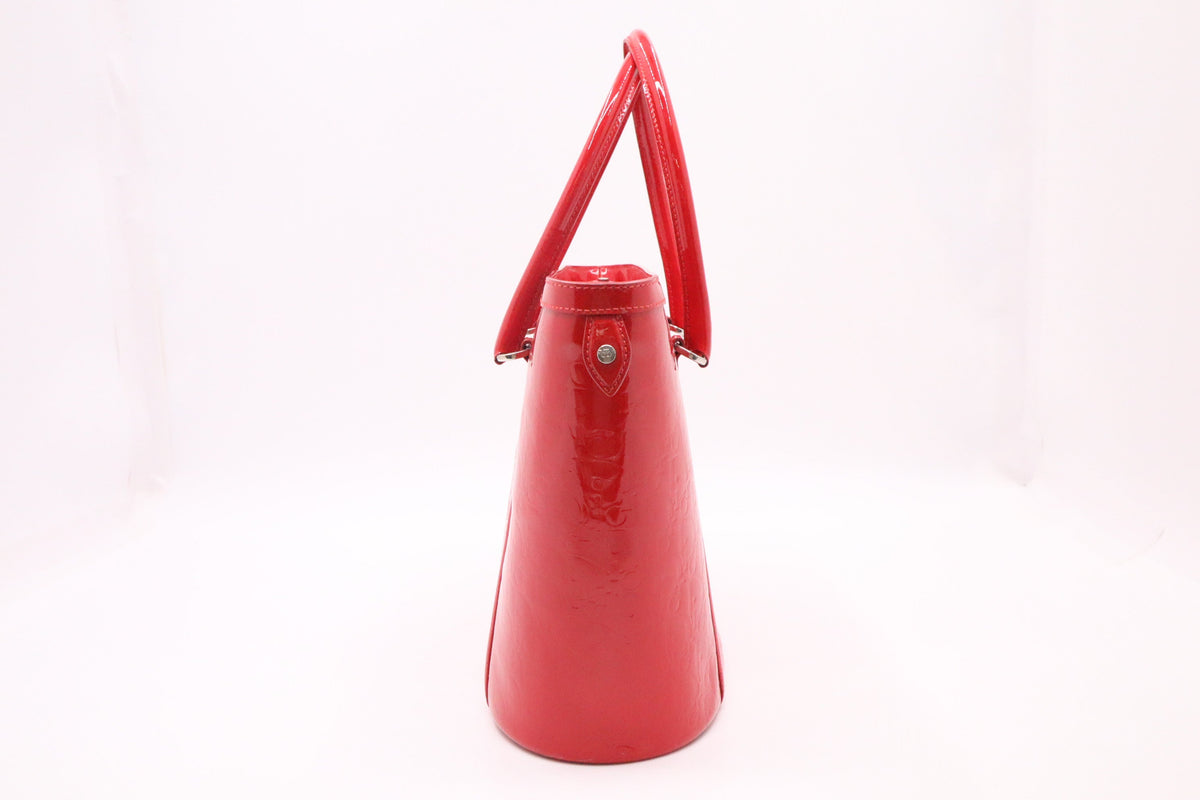 Dior Tote in Red Oblique Patent Leather Rovelle Bags