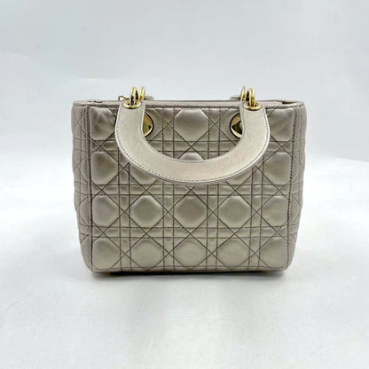 Lady Dior Small ABCdior Light Copper Gold Cannage Lambskin Handbag with ABC Strap Rovelle Bags