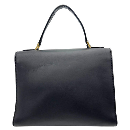 Christian Dior Dior Addict Leather Top Handle Crossbody Bag Black Rovelle Bags