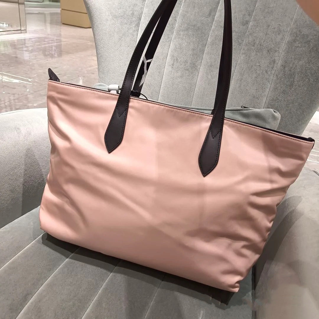 Burberry Small Rose Nylon Beige Tote Bag