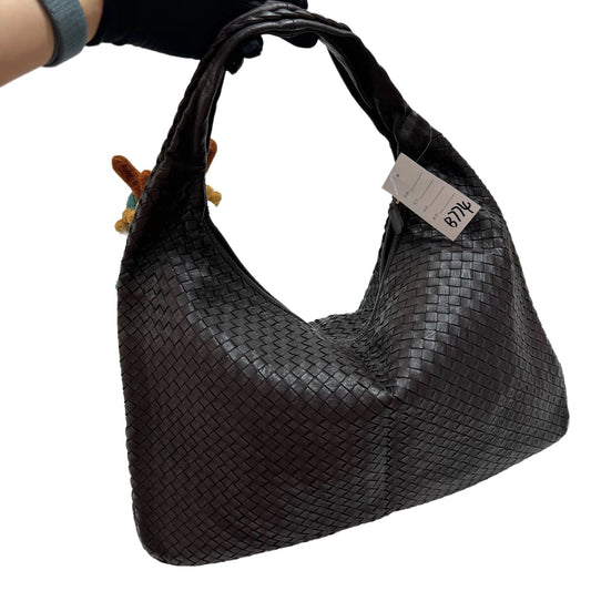 Bottega Veneta Hobo Bag Large Chocolate Brown Lambskin leather 51cm