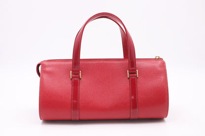 Burberry Barrel Bag in Red Leather