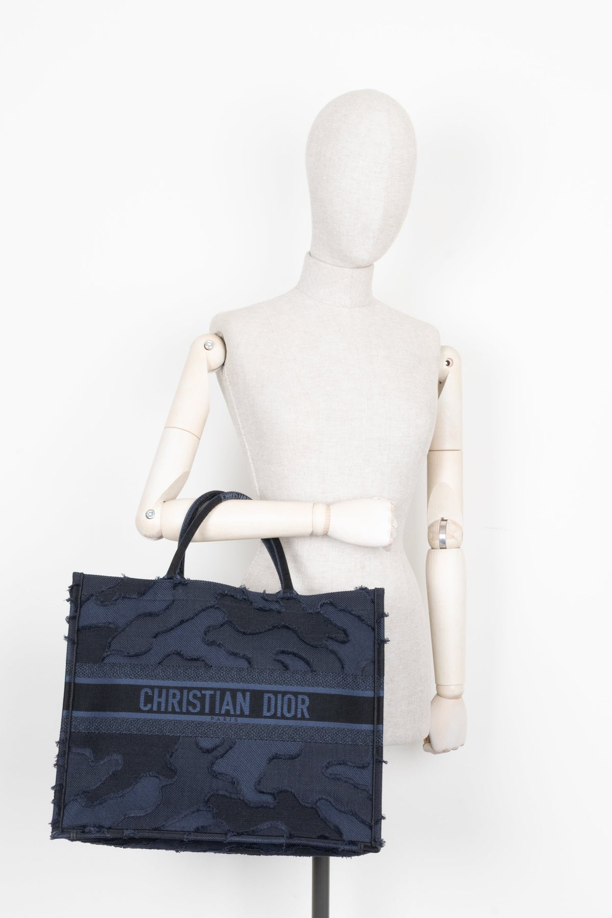 Christian Dior Medium Book Tote Navy Camouflage Rovelle Bags