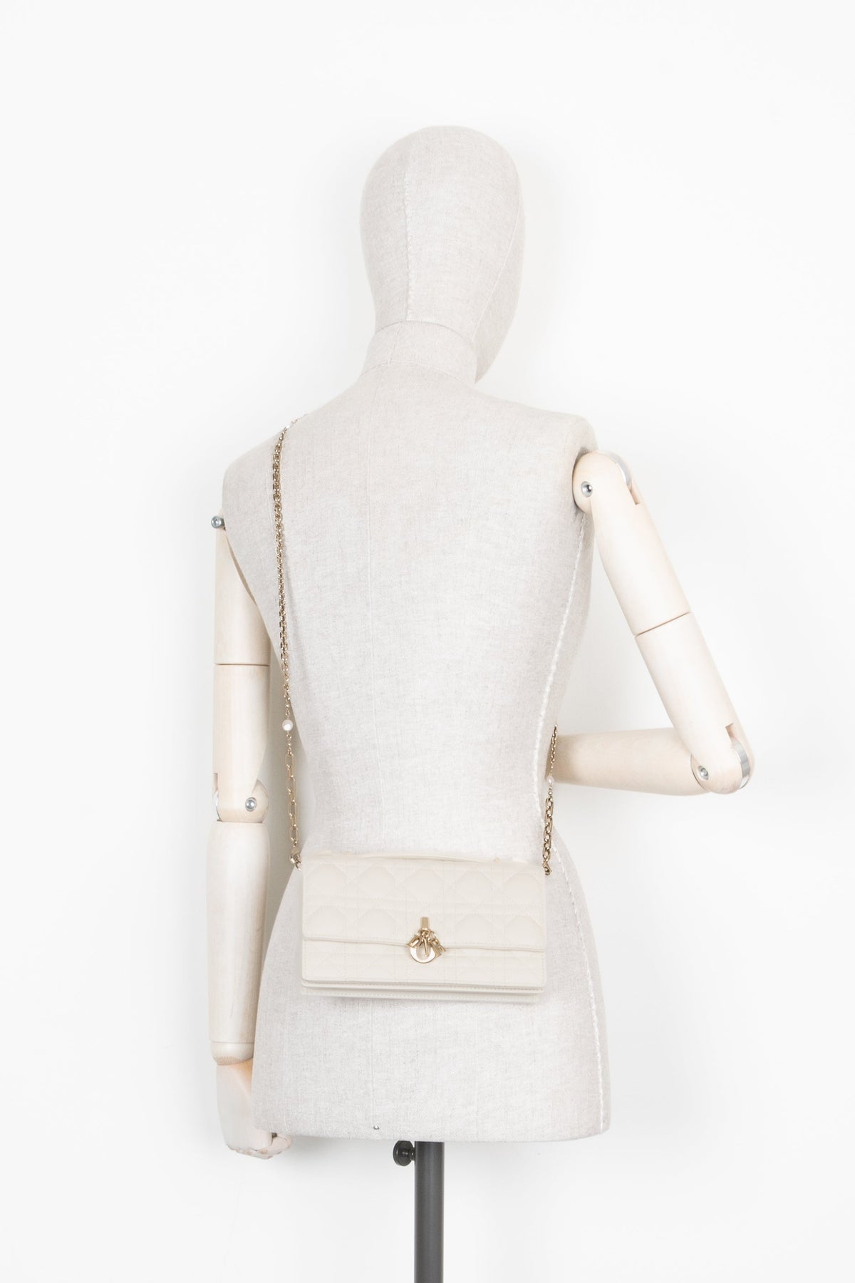 Christian Dior My Dior Top Handle Bag Cannage White Leather Rovelle Bags