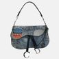 Dior Speedway Denim Print Double Saddle Handbag Rovelle Bags