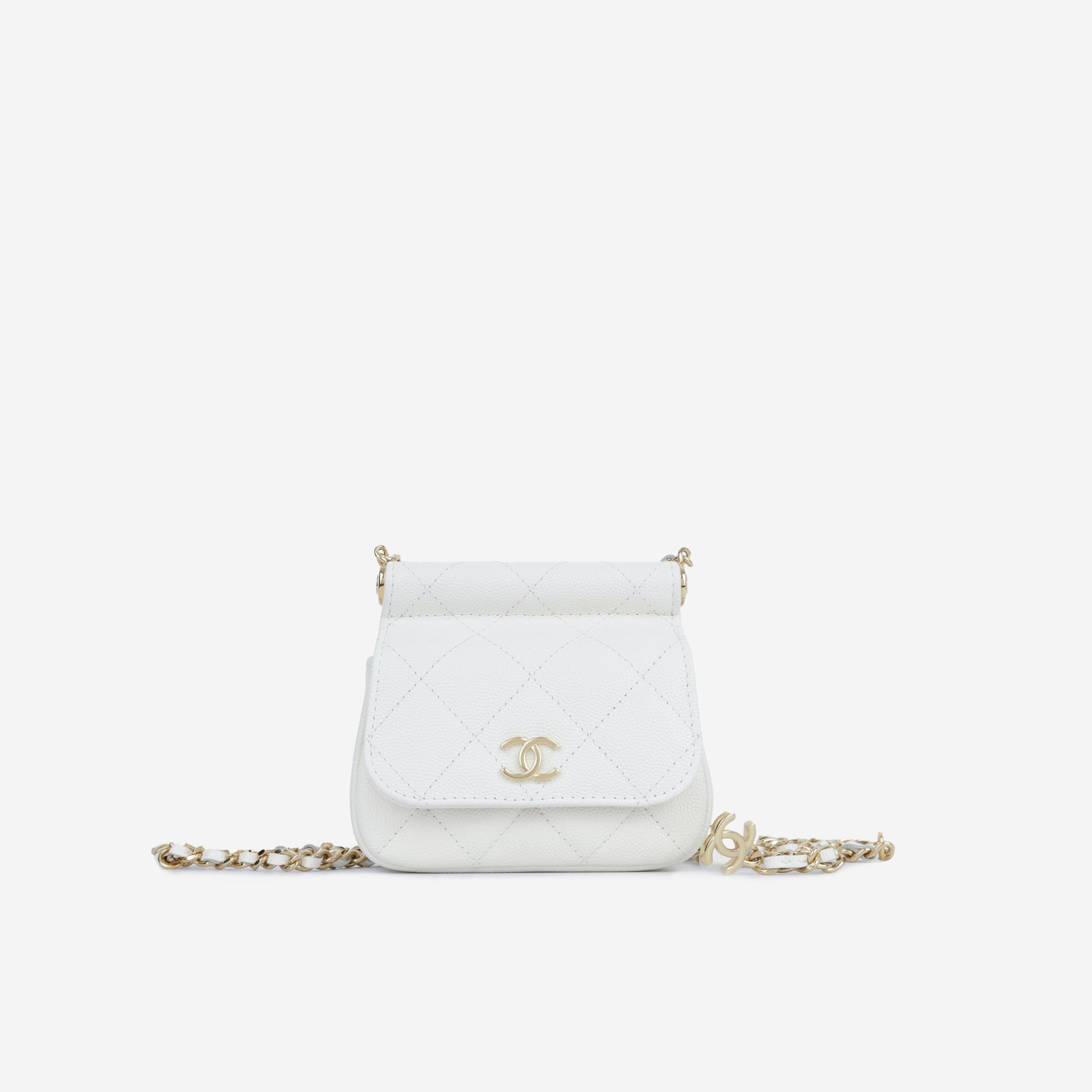 Chanel Luxury Lambskin Gold Clutch Rovelle Bags