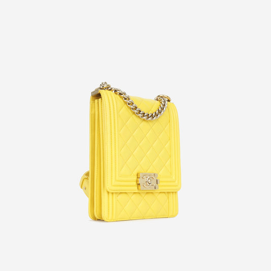 Chanel North South Boy Bag - Yellow Rovelle Bags