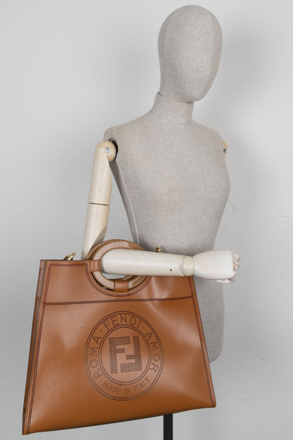 FENDI Large Runaway Tote Bag Brown Rovelle Bags