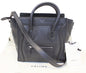 CELINE Black Leather Nano Luggage Shoulder Bag