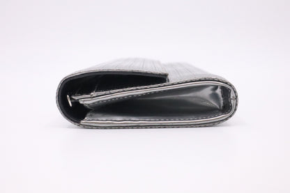 Dior Croisiere Wallet on Chain in Silver Micro-Cannage Leather Rovelle Bags