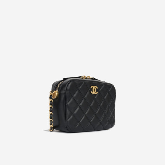 Chanel Mini Camera Pearl Crush - Black Lambskin Rovelle Bags