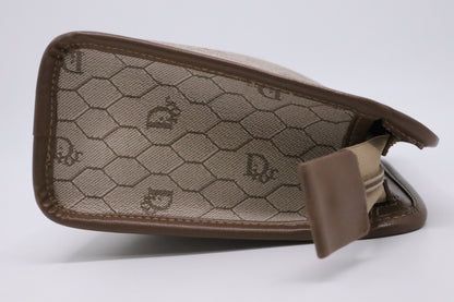 Dior Pouch in Beige Honeycomb Coated Canvas Rovelle Bags